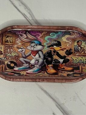Bugs Bunny Daffy Duck Oval Tray | 90s Cartoon Nostalgia Gift
